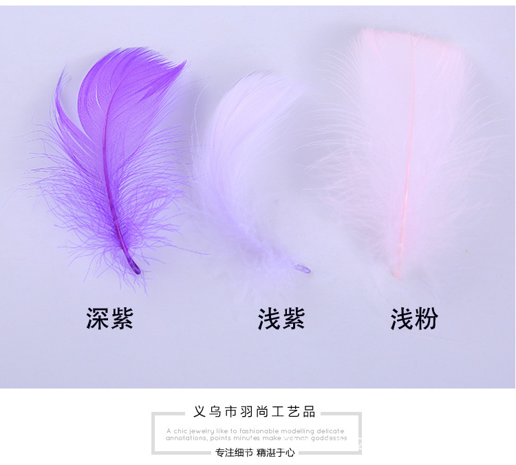 厂家直销优质天鹅毛 DIY彩色小飘羽毛 舞台服饰装饰辅料羽毛批发详情9