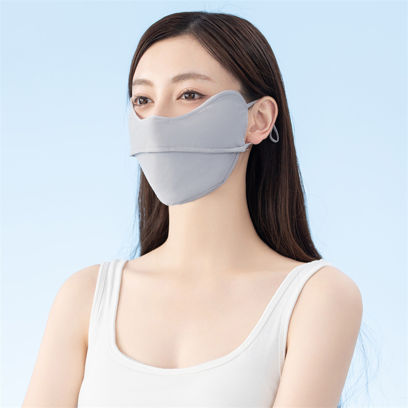 夏季冰丝防晒口罩女防紫外线护眼角立体防尘透气薄款户外面罩批发详情6