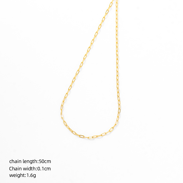 Factory direct sales, cross-border exclusive, simple and versatile snake bone necklace, high-end and light luxury style, a popular photo-taking necklace pic 7
