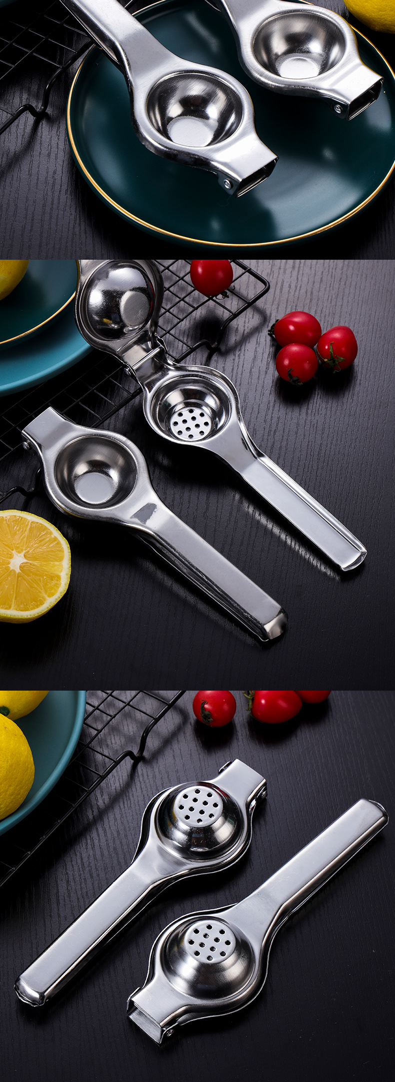Stainless steel lemon clip, household kitchen fruit orange extruder, children's complementary food manual juicer manufacturer wholesale pic 10