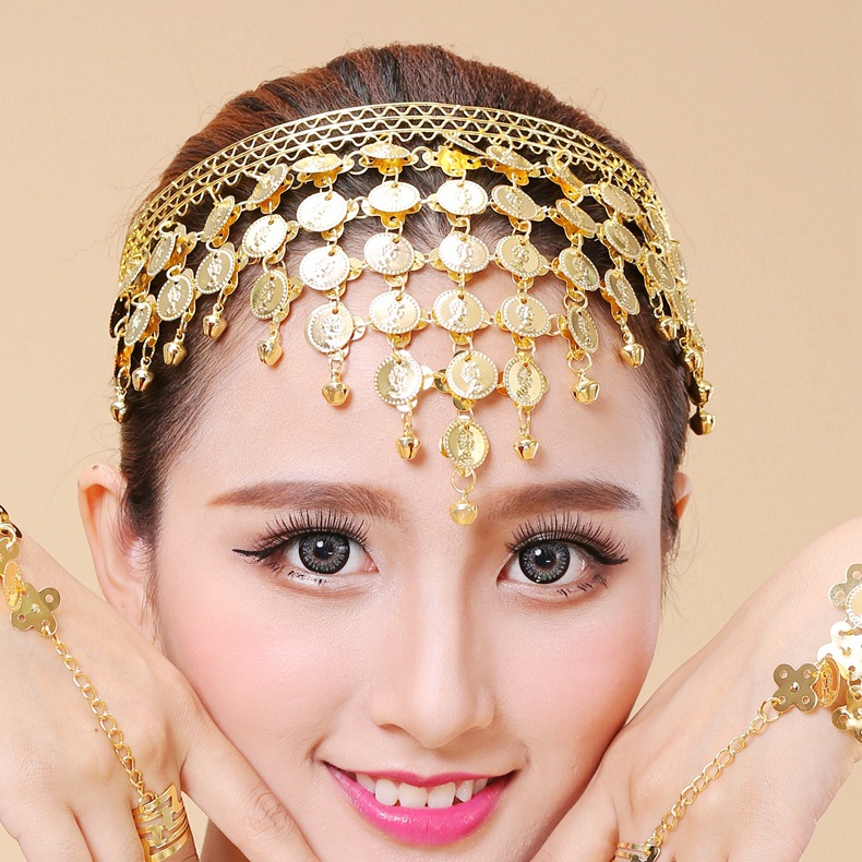 批发肚皮舞蹈服装发卡发夹印度舞蹈表演出配饰品头箍首饰头饰发箍详情16