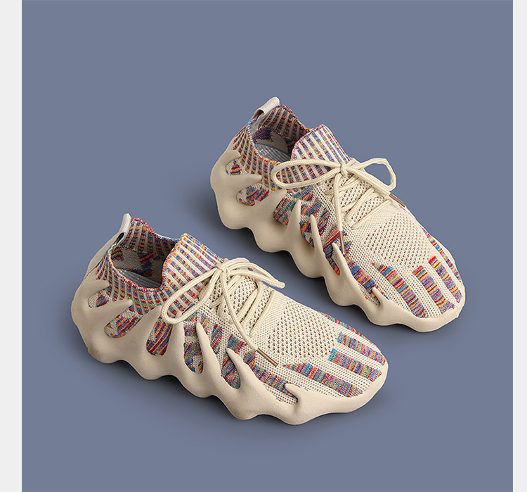 飞织椰子鞋女夏季薄款老爹透气八爪鱼火山袜子鞋休闲跑步运动女鞋详情19