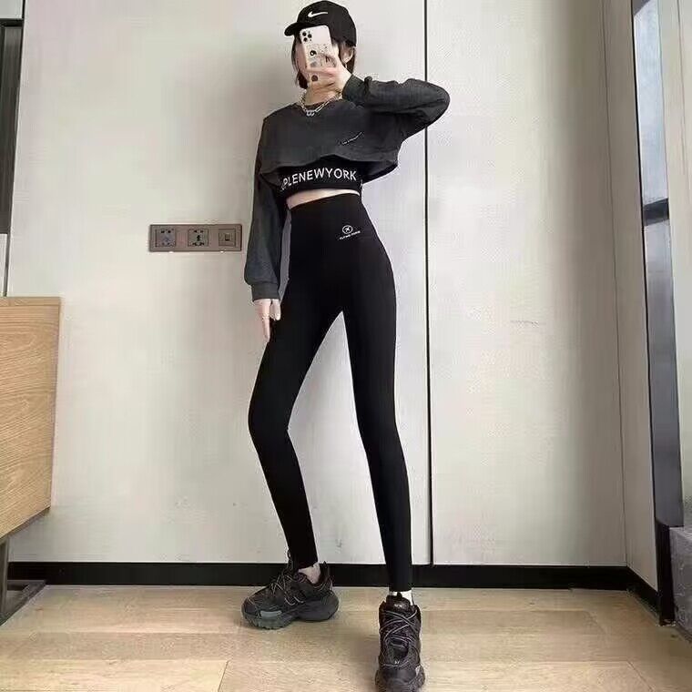 鲨鱼裤打底裤女 秋冬紧身收腹提臀九分裤显瘦飞行芭比骑行瑜伽裤详情12