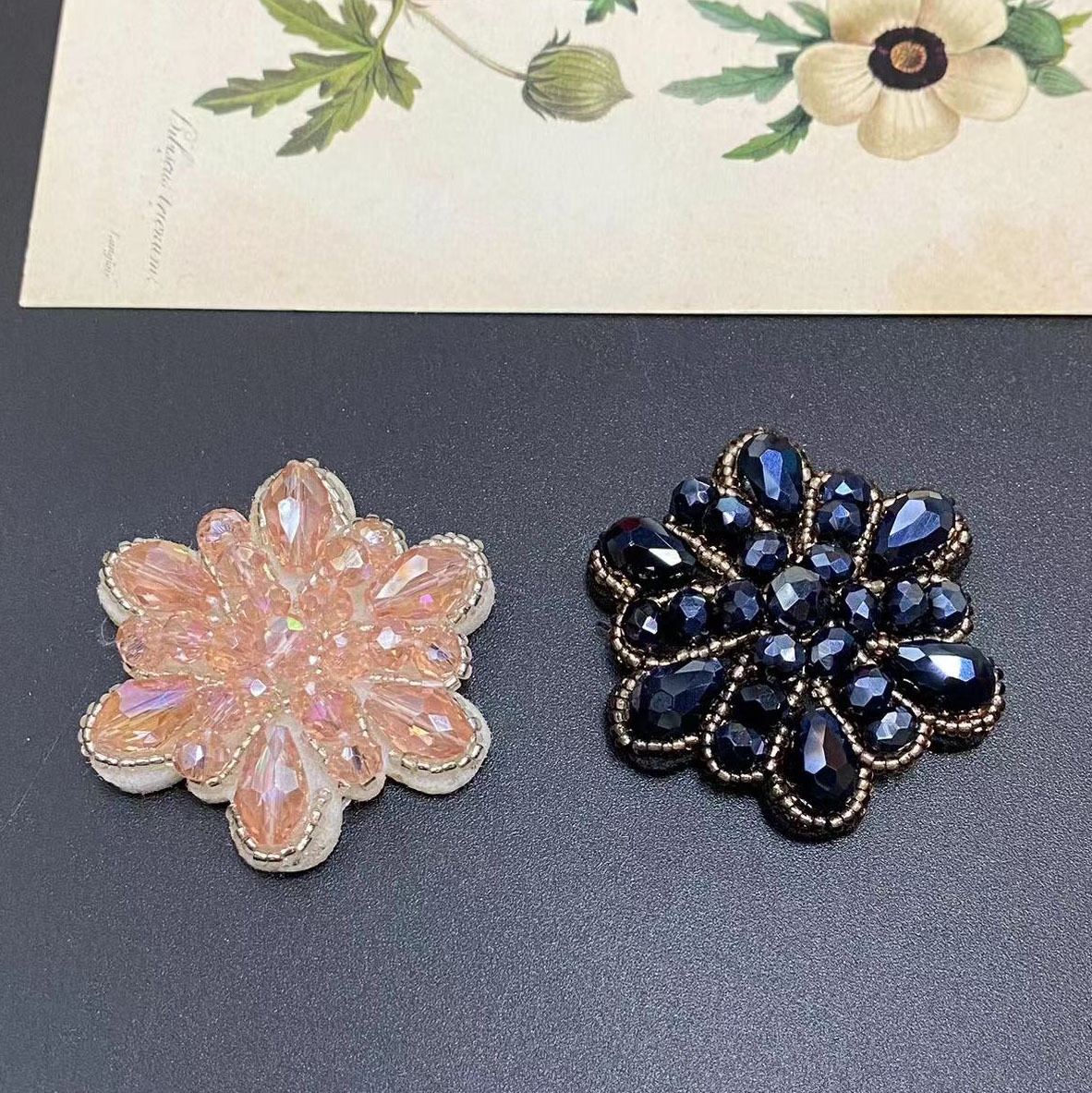 手工水晶花发饰鞋子帽子服饰配件辅料发夹发箍配件厂家直销批 发详情10