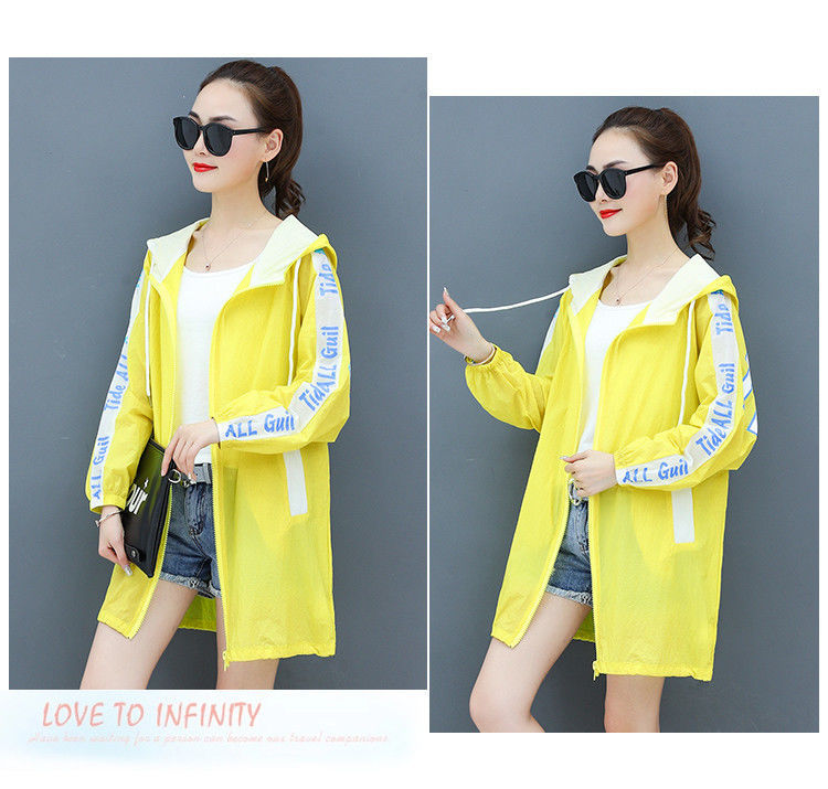 The new summer 2021 sun-protective clothing for women, mid-length windbreaker, Korean-style loose and breathable large-sized sun-protective clothing, and light jacket are trendy pic 5