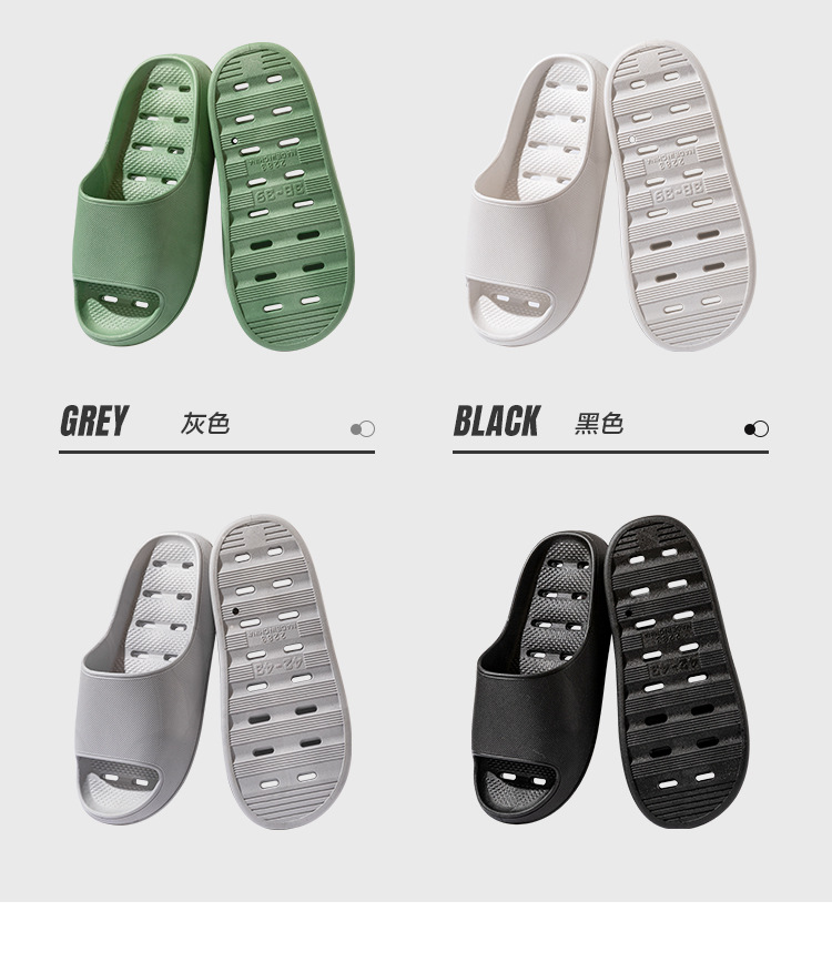 漏水款浴室凉拖鞋女夏季家居室内洗澡防滑情侣外穿PVC厚底拖鞋男详情20
