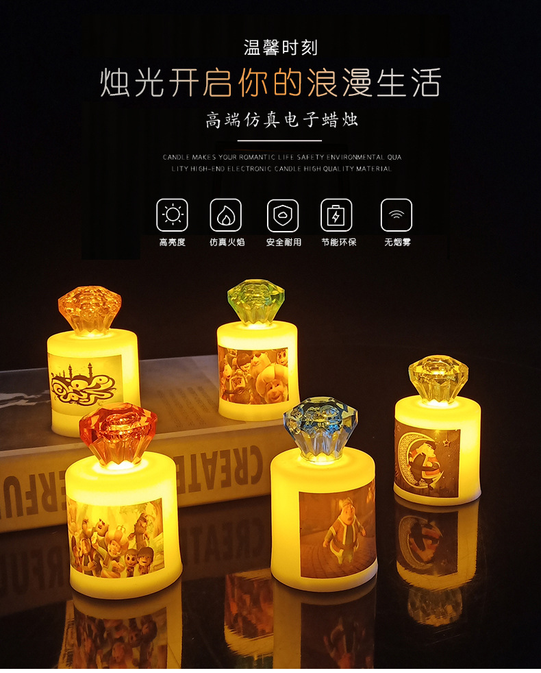 Spiral candle-shaped proposal electronic candle decorative handicrafts and ornaments pic 1