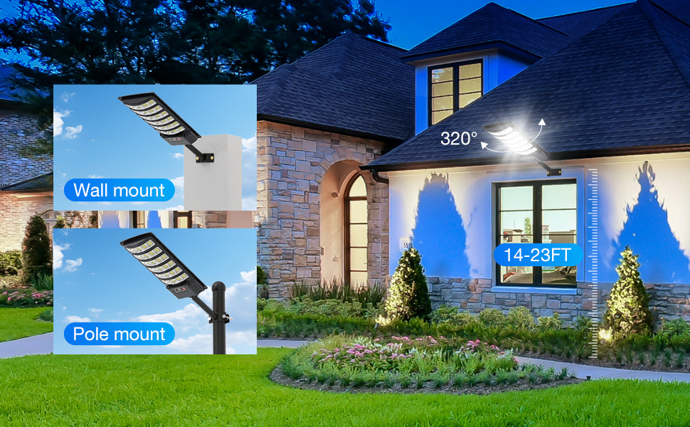 2025亚马逊新款私模太阳能一体化路灯高亮度人体感应电量显示详情3