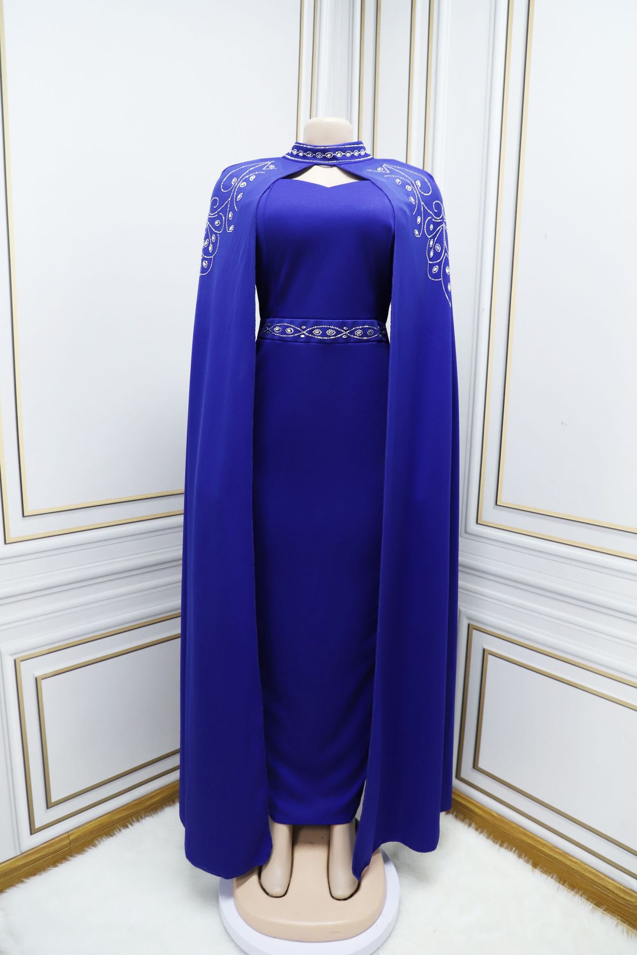 Dubai 2024 Saudi Arabian dress, cross-border Middle East Arab clothing, diamond-encrusted dress, long robe skirt pic 12