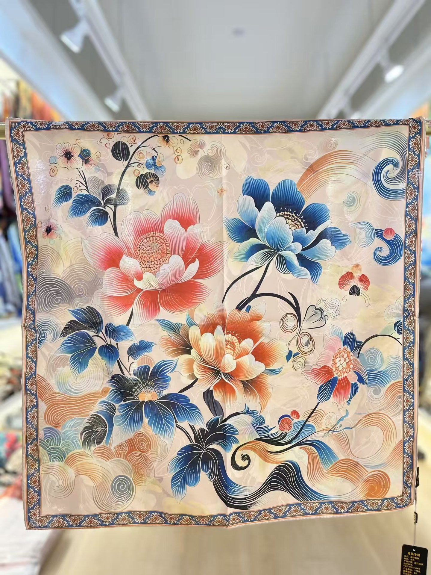 国潮香云纱花萝70*70新中式苏杭小方巾双面双色丝巾厂家代发扎染详情16