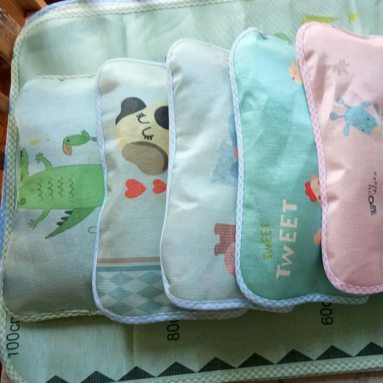 婴儿凉席带枕头新生儿冰丝席儿童夏季午睡席透气 婴儿床宝宝凉席详情17