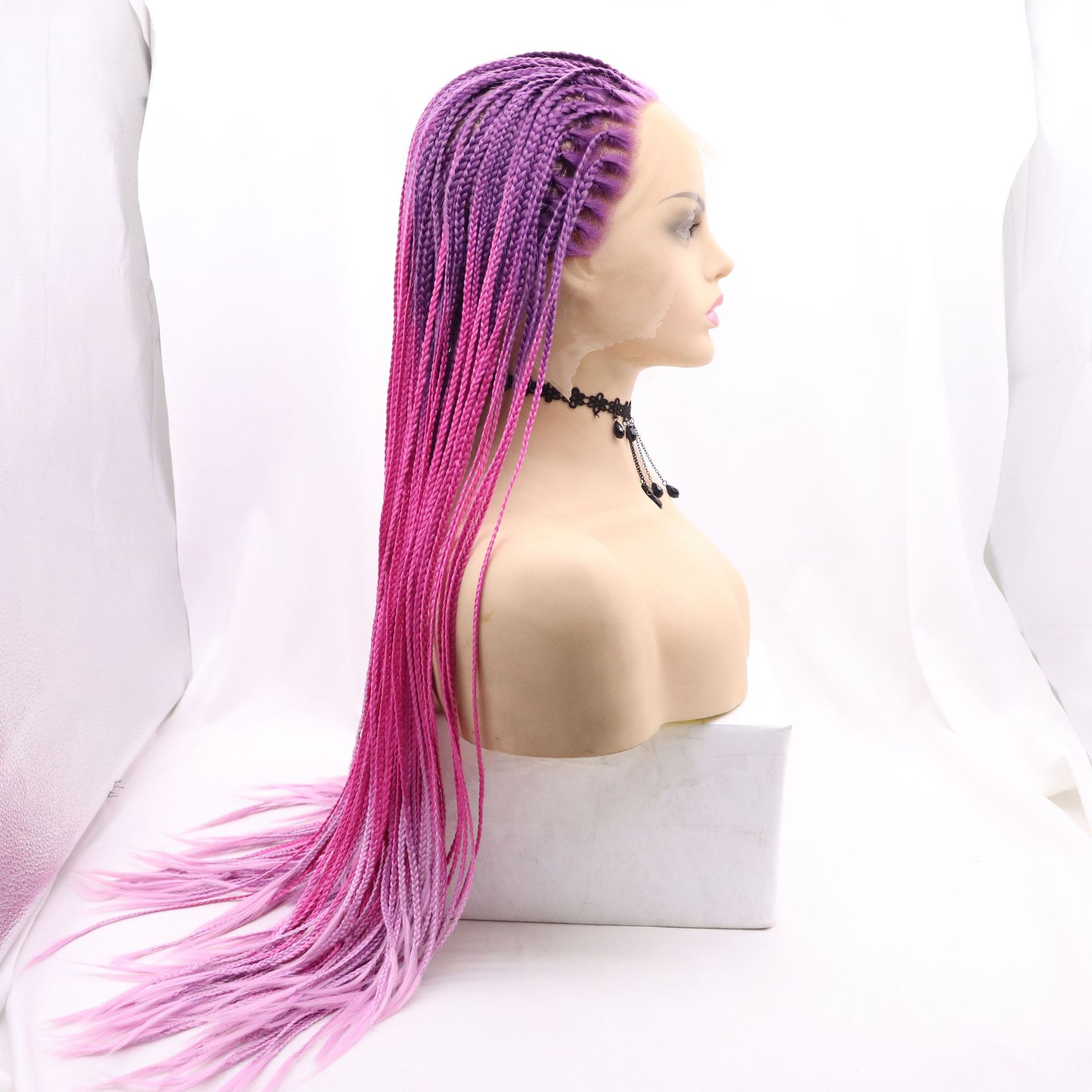 欧美NEWLOOK前蕾丝时尚新款长发长辫子发Lace Front Wigs BW0108详情23