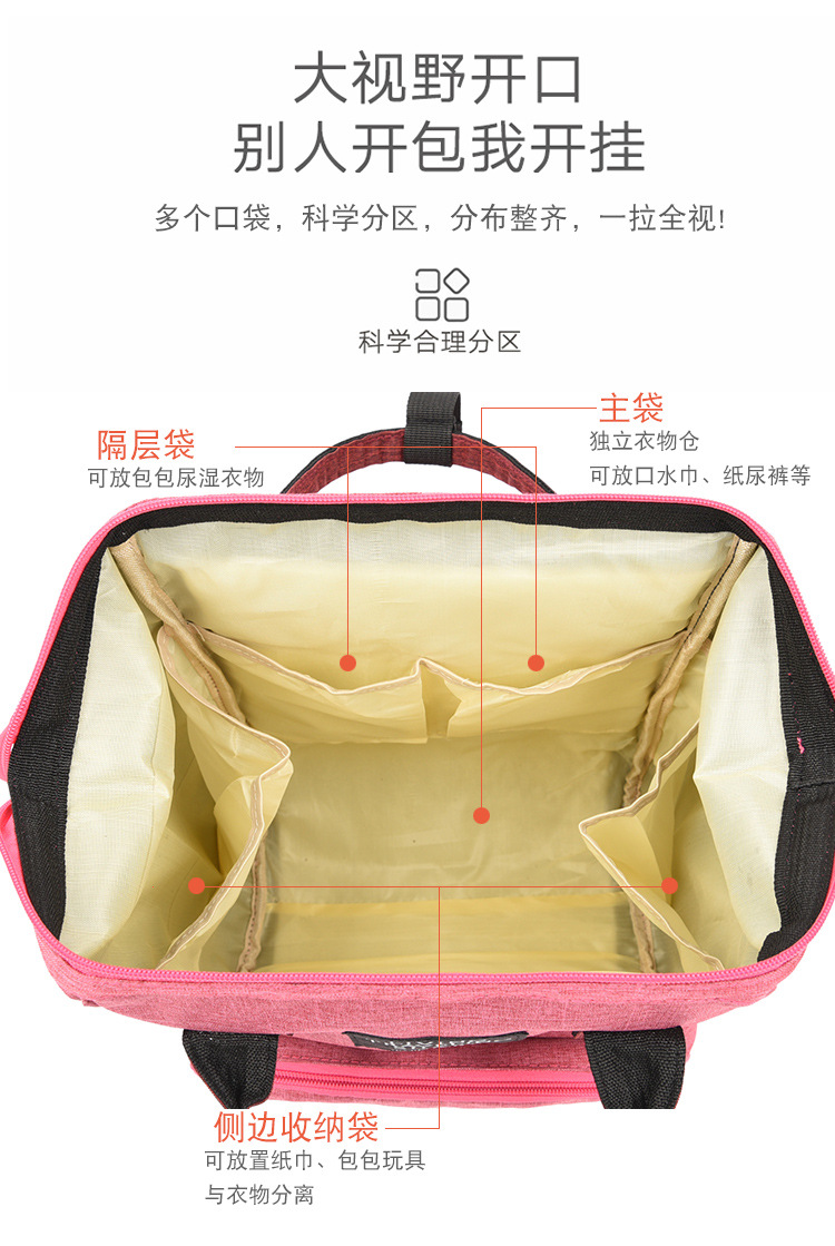 New Korean-style fashionable two-piece set of mother and baby bag, large-capacity multi-functional mother and baby bag, and double-shoulder mommy bag for going out pic 4