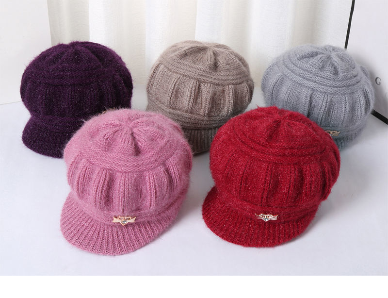 冬天保暖南瓜帽女加绒加厚奶奶毛线帽中老年人针织帽老太太帽子详情7