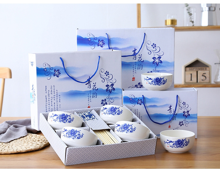 Japanese-style ceramic bowl and chopstick sets, bowl gift boxes, company opening event sales gifts, practical bowls, and small gifts given away pic 18