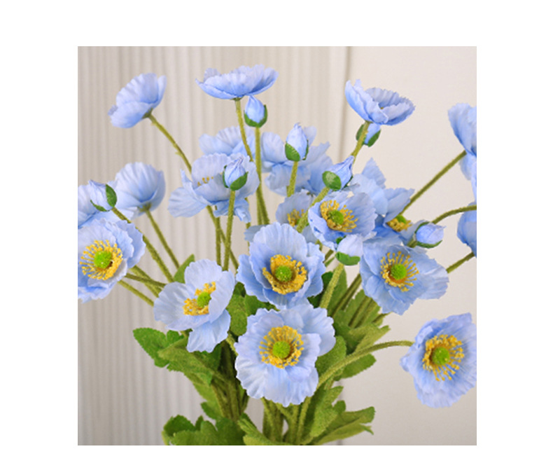 虞美人仿真花婚庆布置家居装饰摆件仿真绢花假花批发详情12