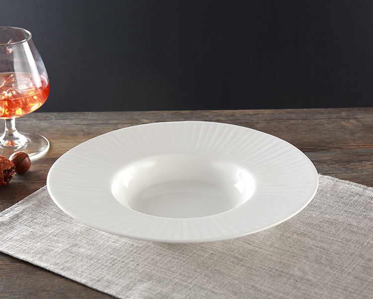 Creative Italian pasta plate, flying saucer plate, straw hat pasta, European deep plate, Western soup plate, 11-inch Western cuisine soup plate pic 11