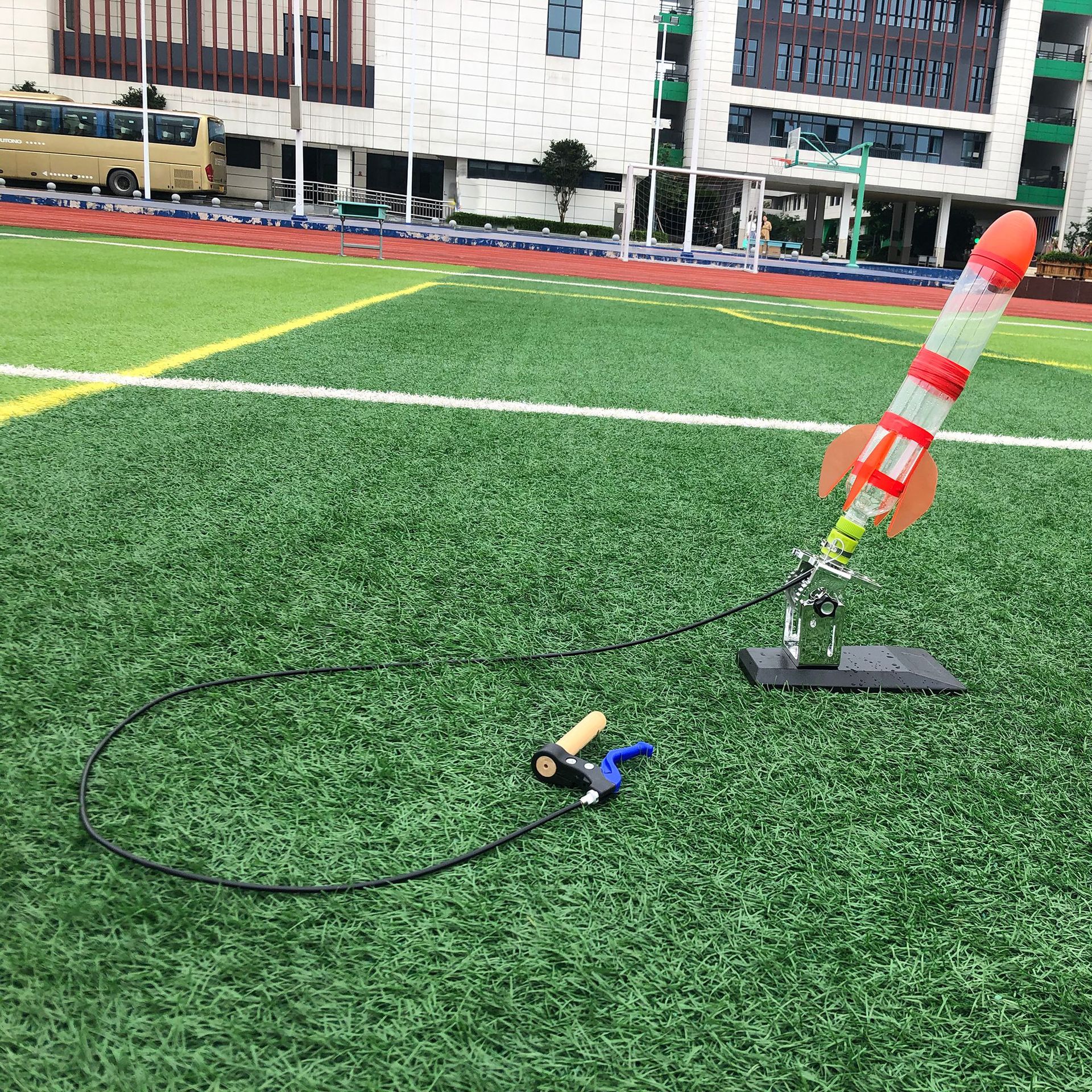 水火箭发射架带降落伞全套制作材料尾翼喷嘴儿童拼装滞空科学实验详情19