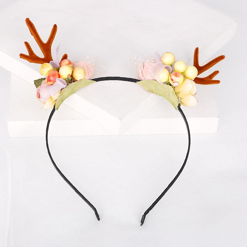 Xinyun Creative Christmas Antler headband Headband Hairpin 2018 New Style Forest Girl Elk Hairpin Hair Accessory pic 8