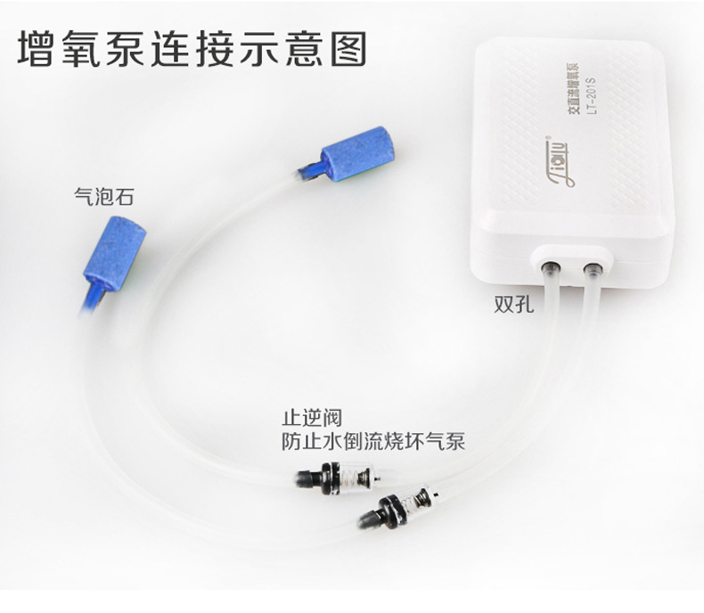 The LT USB aquarium oxygen pump for outdoor fishing is rechargeable and can be used with both AC and DC power pic 9