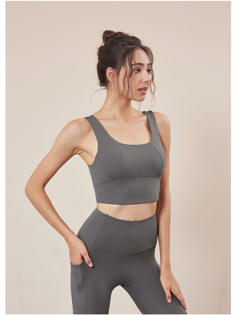 跨境新款莱卡纤维健身运动文胸防震跑步瑜伽背心运动内衣瑜伽服女详情36