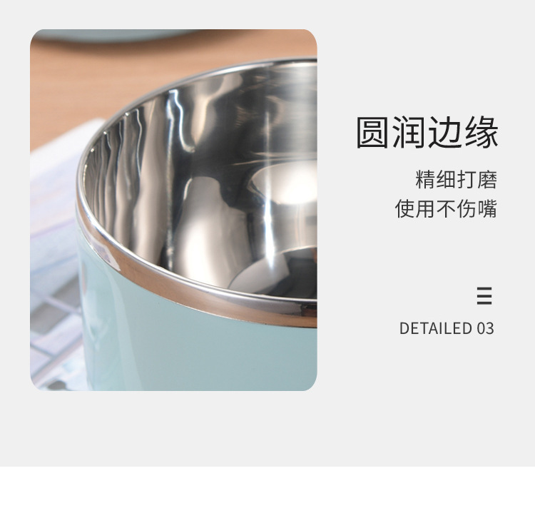 304不锈钢泡面碗大容量学生大汤碗韩式带盖便当盒手机架泡面杯详情15