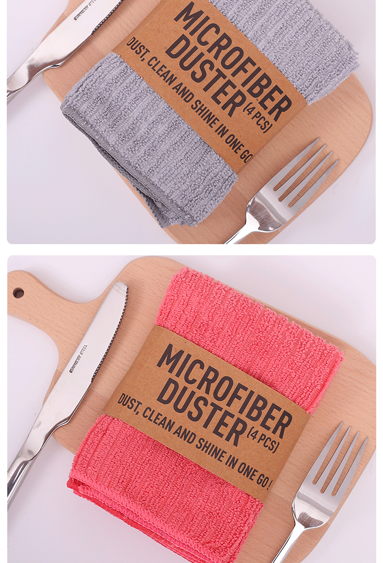 Wholesale of microfiber absorbent kitchen scouring pads, household cleaning and car cleaning cloths, and multi-functional dishwashing cloths from the manufacturer pic 8
