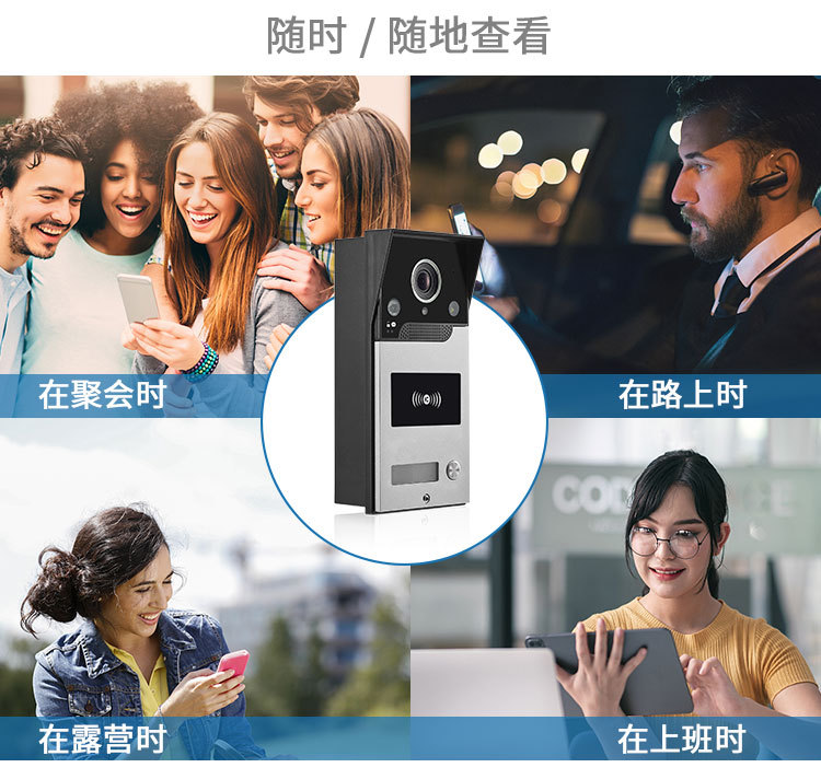 1080P smart doorbell, mobile phone remote unlocking, WiFi doorbell, high-definition video doorbell pic 6