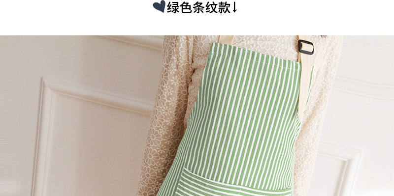 外贸跨境广告棉麻围裙批发韩版时尚家务工作餐厅围腰家用厨房围裙详情14