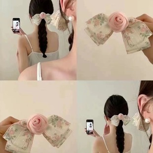 彩色系大号毛绒矩形抓夹女后脑勺盘发夹子温柔气质鲨鱼夹发卡头饰详情20