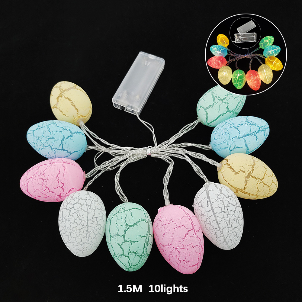 2023 New Easter decorative lights: led Easter egg string, hollowed-out egg, cracked egg, carrot, rabbit, and colorful lights pic 5