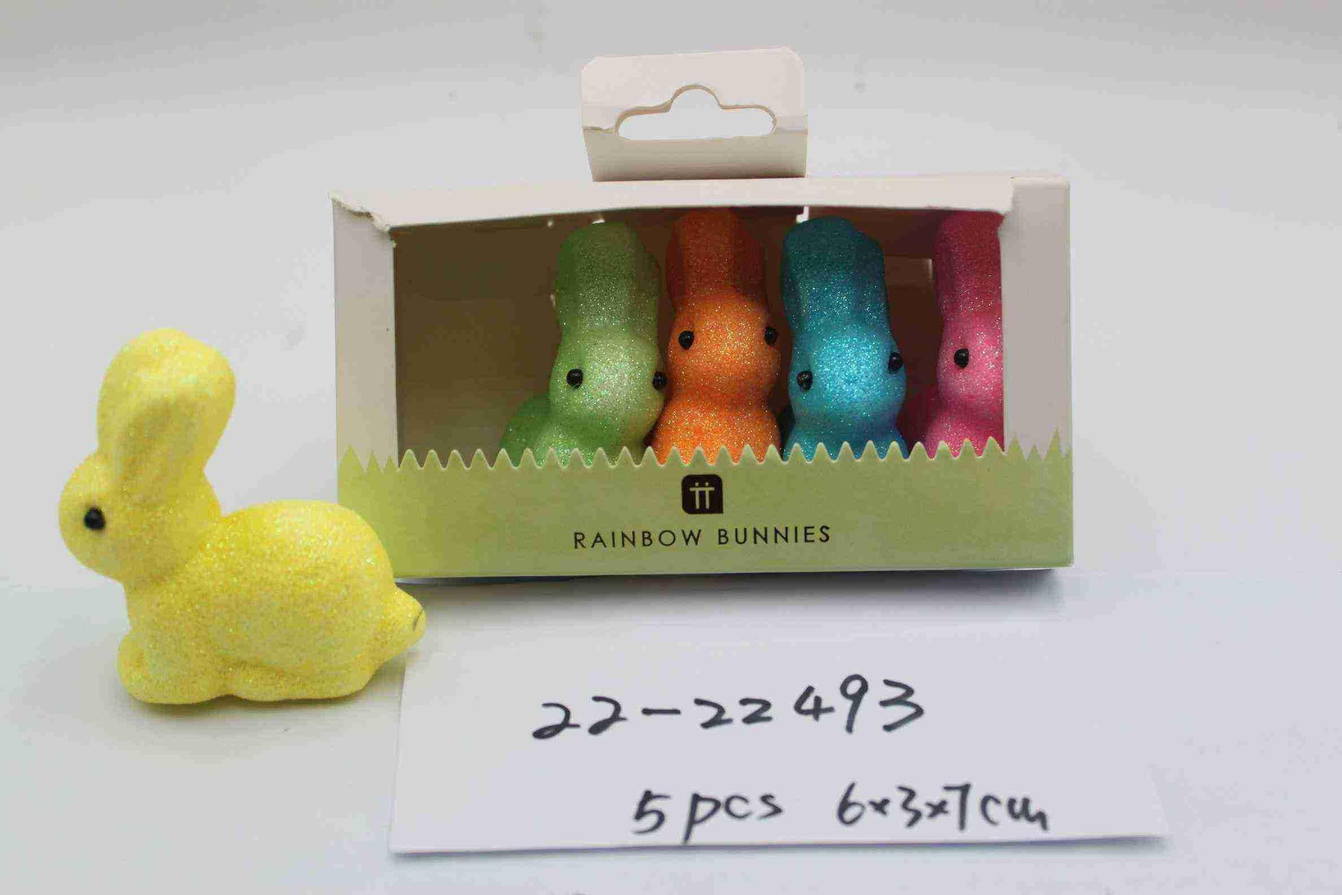 2023新款PVC盒装植绒兔金粉兔复活节通用颜色多样可爱详情4