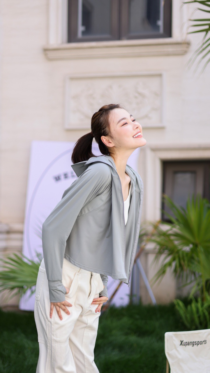 upf50+黑胶帽檐防晒衣女斗篷披肩夏季小野和子原纱型冰丝防晒服女详情17