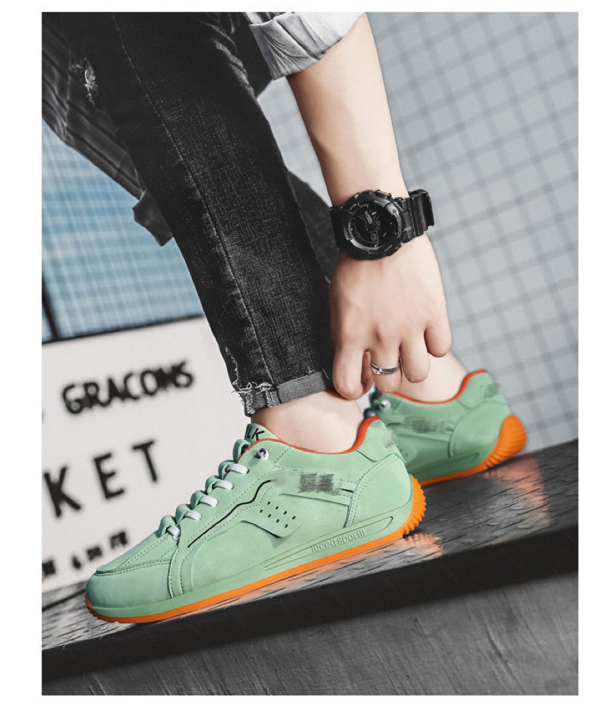 新款男士秋冬休闲一脚蹬防滑跑步阿甘鞋复古潮流休闲运动鞋男款详情7