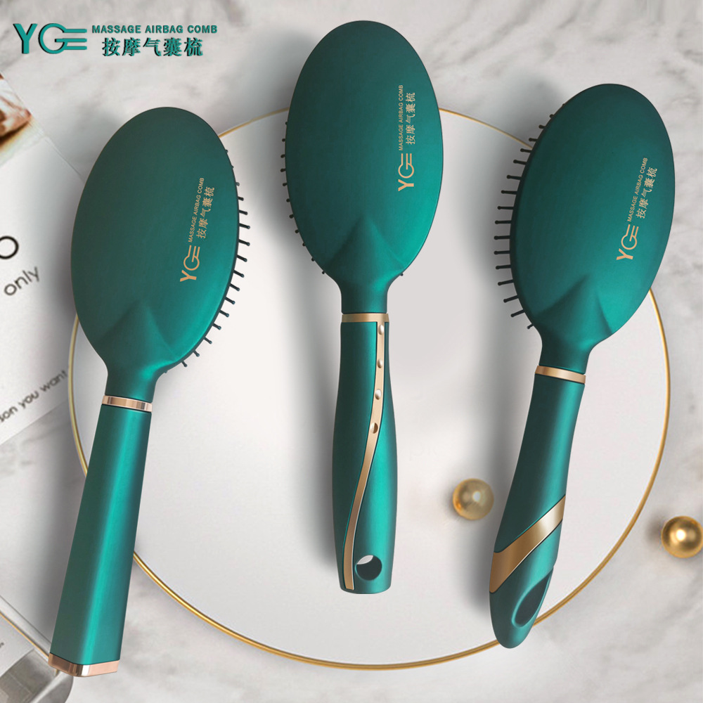 现货孔雀绿祖母绿按摩梳气囊梳子贵妇顺发负离子卷发白领女YUEG详情6