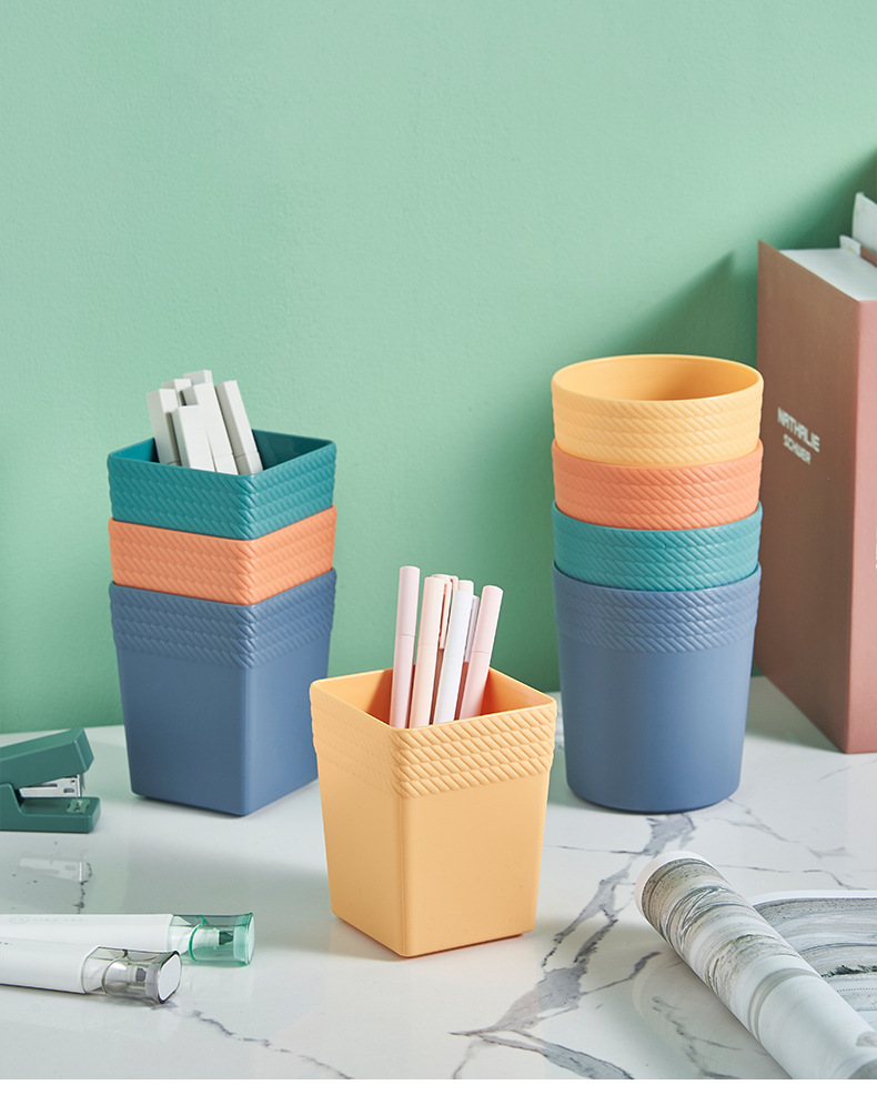 Fashionable pen holder, student office desktop pen holder, multi-functional storage pen holder, student makeup holder, simple and creative pen pic 10