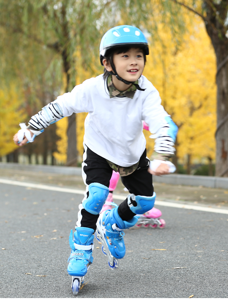 轮滑溜冰鞋儿童全套套装3-6初学者5可调大小8旱冰4男童12女童10岁详情35