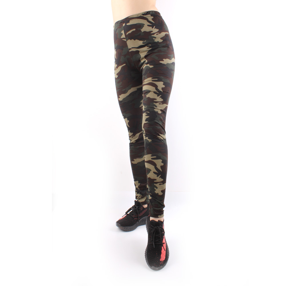 Camouflage leggings, stretch large size camouflage yoga pants, tight nine-inch pants, sports leggings pic 21