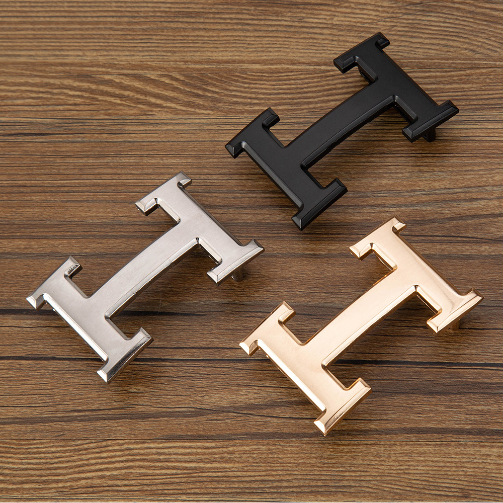 I-shaped belt buckle for men, solid zinc alloy plate buckle 4.0, wide belt buckle for business and casual men, factory wholesale pic 2