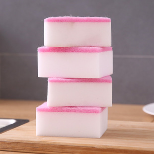 Three-layer sponge scouring pads for household cleaning, including double-sided sponge for scrubbing POTS, washing dishes, and cleaning the kitchen, are in stock from the manufacturer pic 17