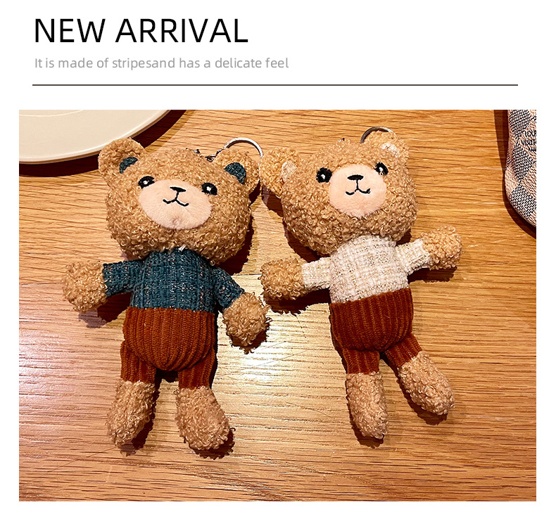 Wholesale of teddy plush long-legged pudding bear plush toys, keychains, bear dolls, bags, pendants, and small gifts pic 11