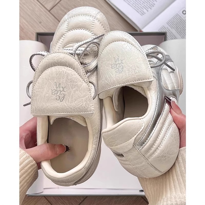 【zhike 之可】原创月牙底~蕾丝珍珠带内增高休闲阿甘鞋女德训鞋详情4