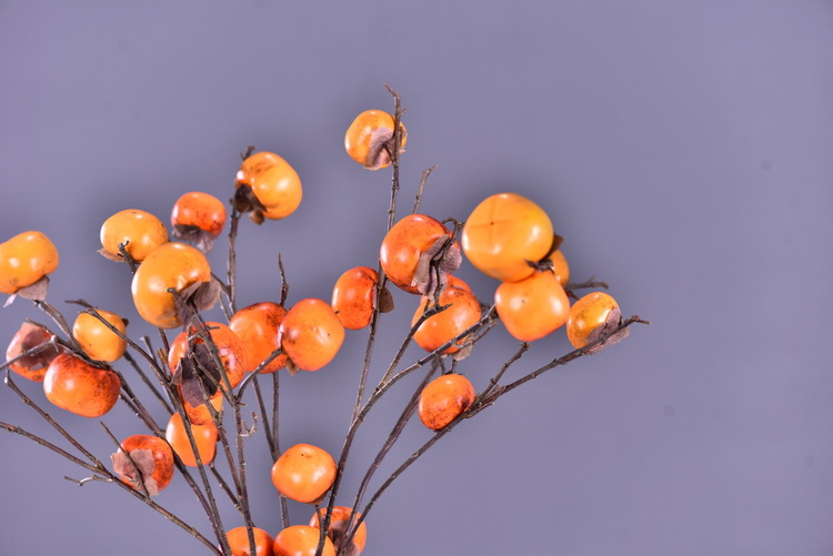 Wholesale of artificial persimmons, home living room model room soft decoration ornaments, money fruit, high-end artificial berries, decorative artificial flowers pic 11