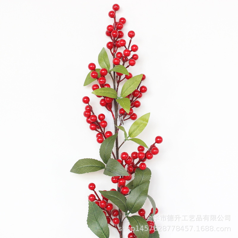 Desheng 2022 New Year Simulation Flower Art, New Year Decoration Flower Arrangement, Money Fruit, Winter green Fruit, Housewarming gift pic 18
