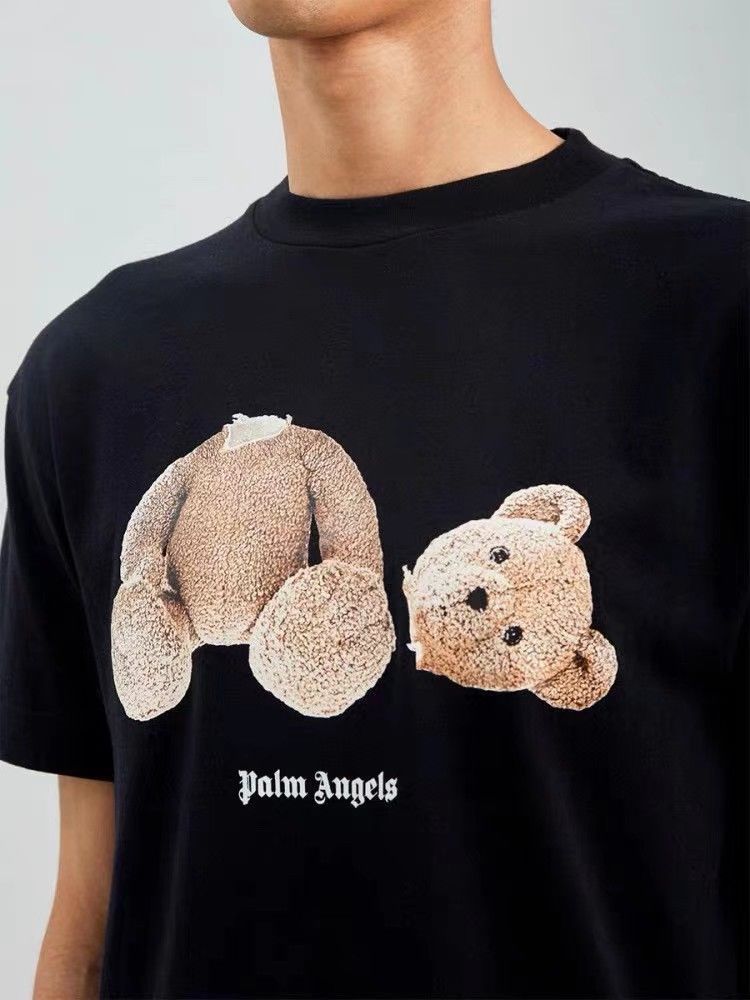 New 2023 short-sleeved loose round-neck T-shirt, Korean trendy PA summer couple for men and women, white pure cotton printed pic 3