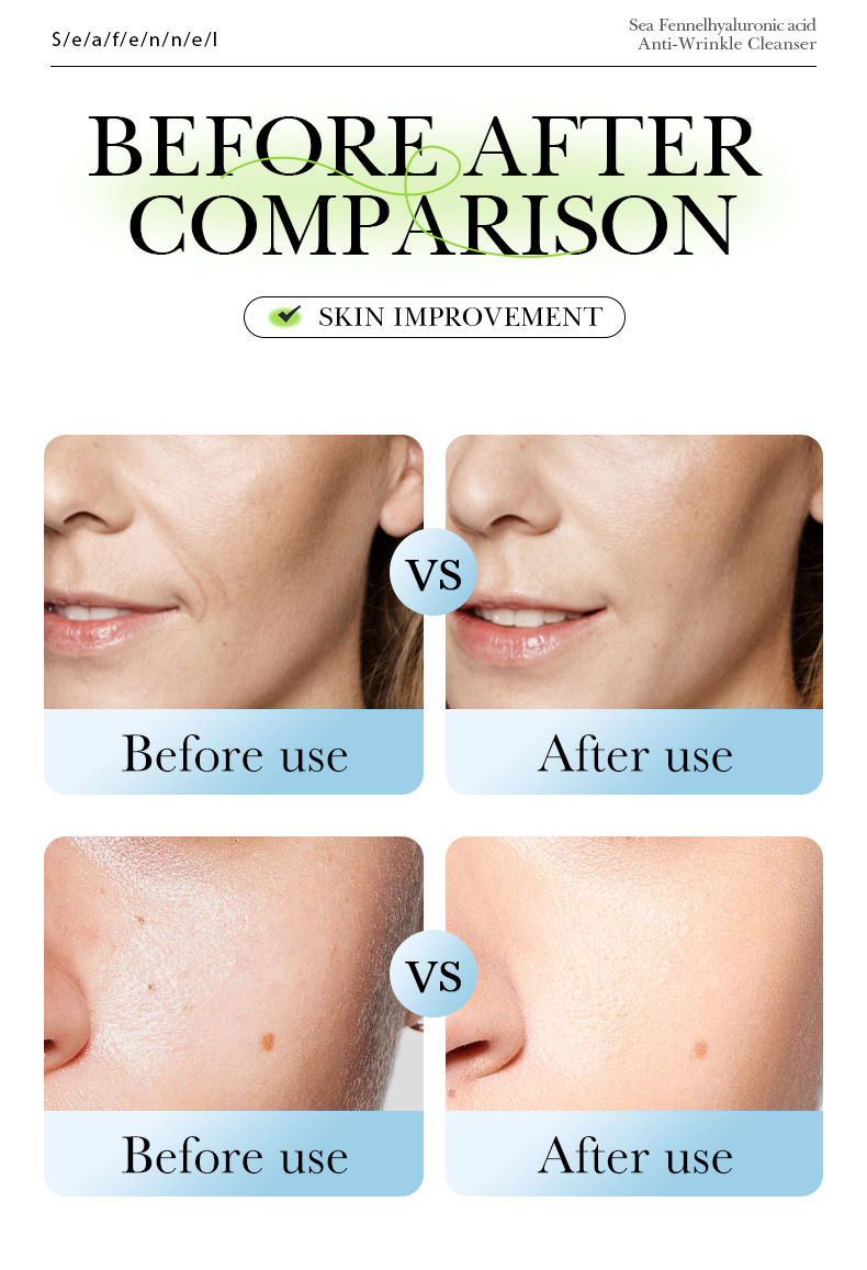 Cross-border foreign trade BIOAOUA Sea Fennel Hyaluronic Acid Anti-Wrinkle Facial Cleanser Hydrating and Moisturizing Gentle Oil-Control Facial Cleanser pic 11