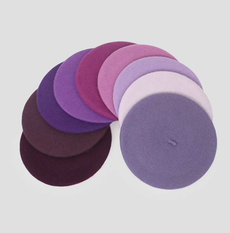 外贸现货成人秋冬天羊毛beret针织贝雷帽画家帽毛呢蓓蕾帽女帽子详情5