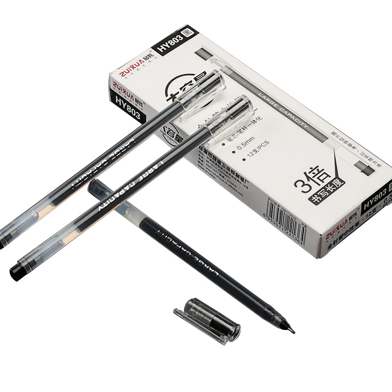 Wholesale of large-capacity gel pens, signature pens, magenta 0.5mm all-in-one student water pens pic 4