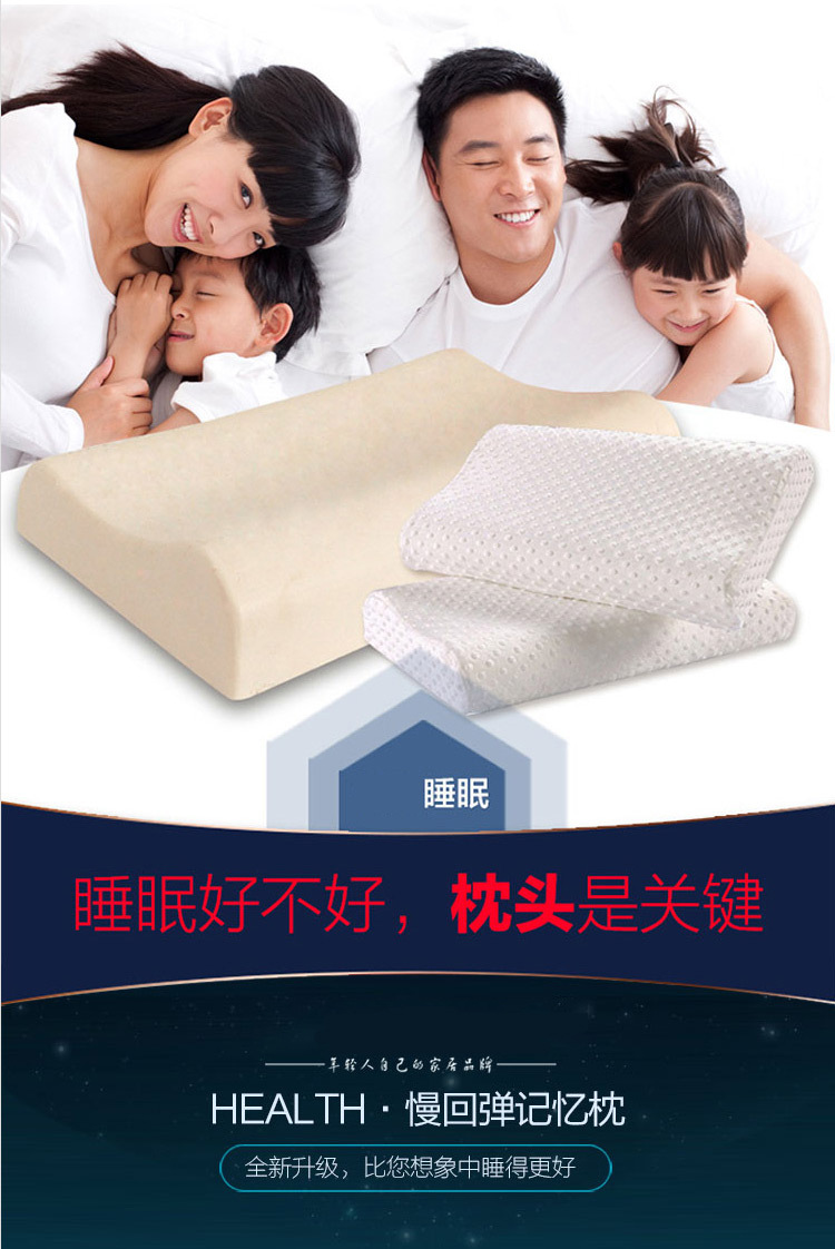 厂家直销 慢回弹太空记忆枕头 按摩护颈枕  睡眠枕头 记忆枕 枕头详情7
