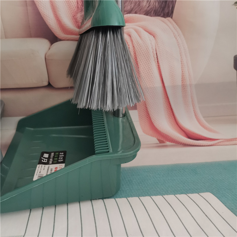 Daily necessities broom and dustpan set combination cleaning supplies, thickened stainless steel rod broom, office broom pic 6